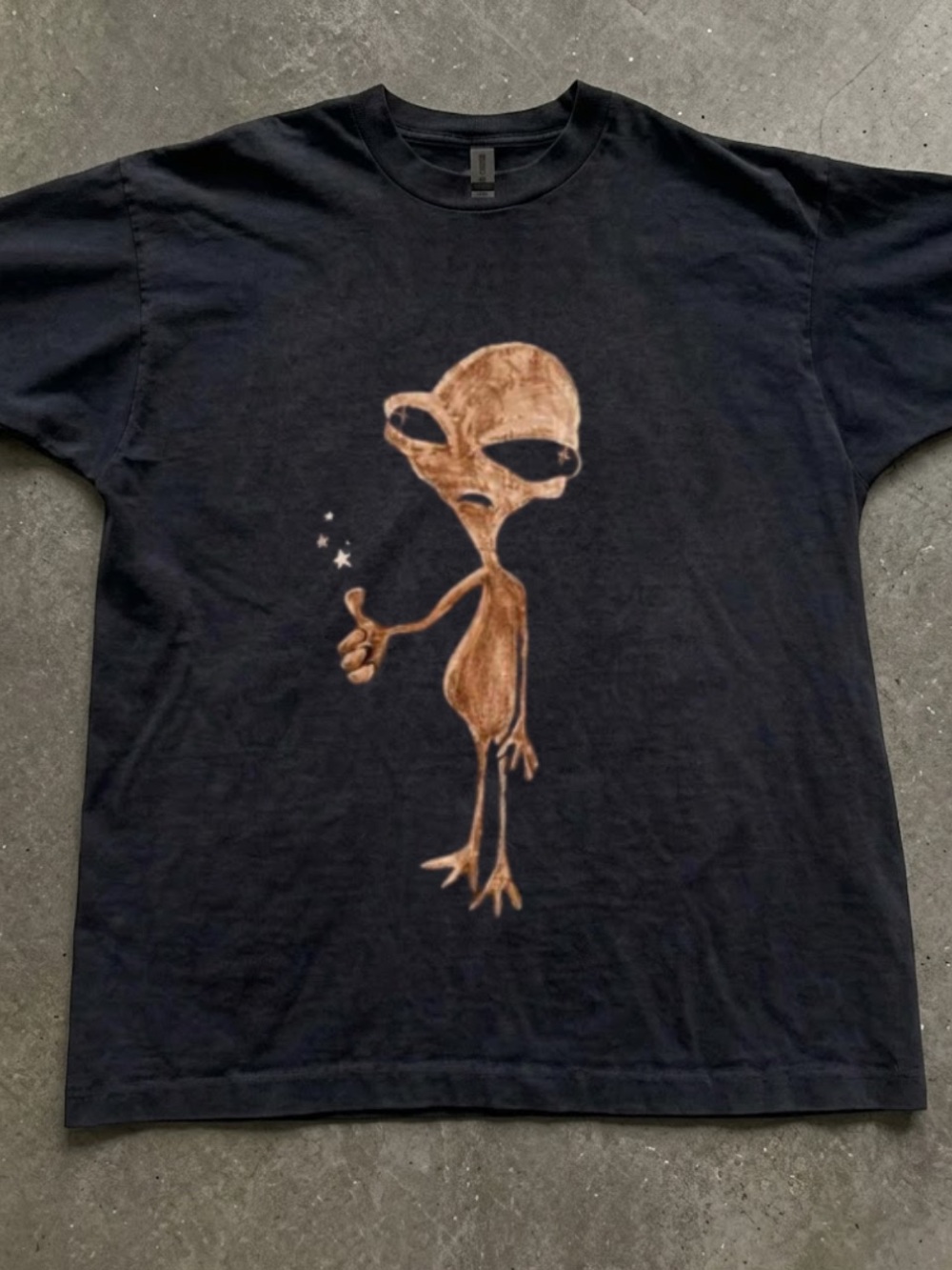 Gildan Black Tee with Copper Alien Graphic
